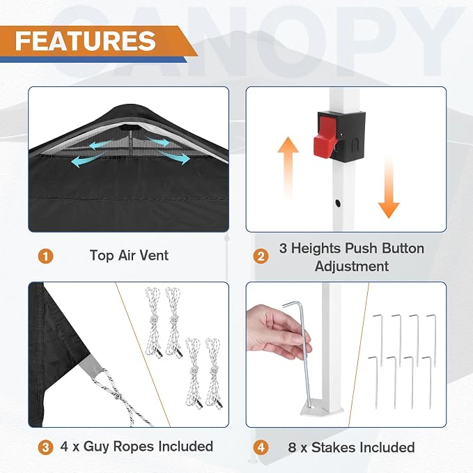 EAGLE PEAK Commercial Canopy 10x10 Pop Up Canopy Tent - Image 6