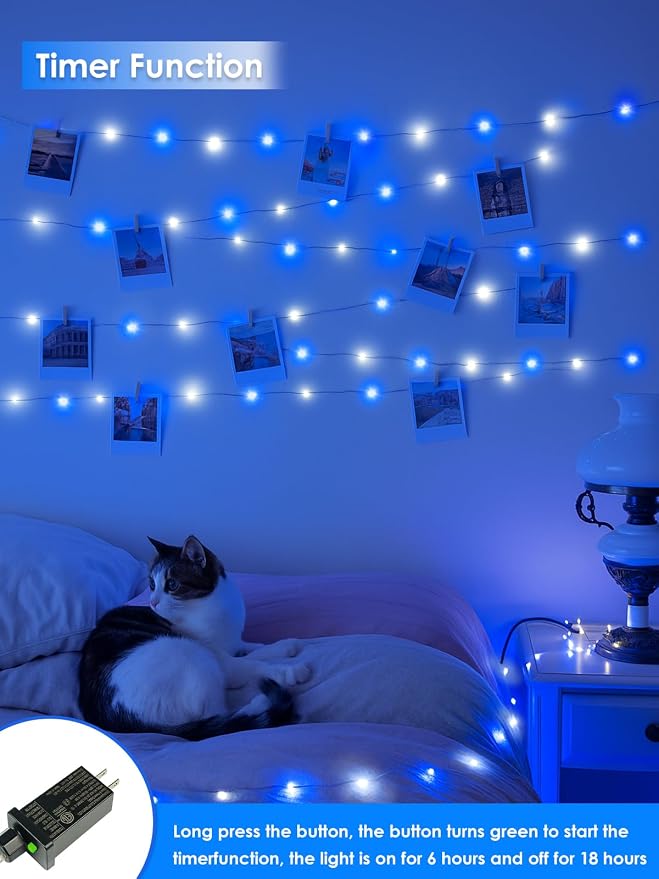 66Ft 200 LED Fairy Lights Plug in, Waterproof String Lights Outdoor & Indoor 8 - Image 5