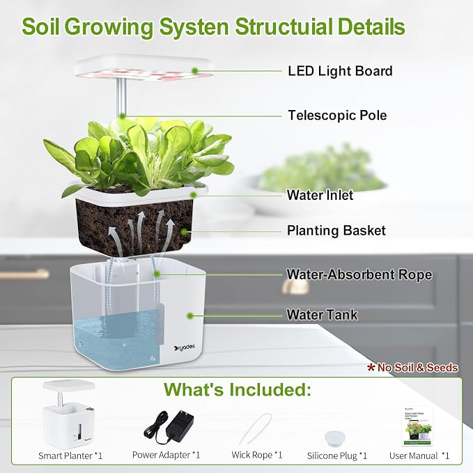 Indoor Garden Planter Growing Systems Soil plant pot indoor Small Smart Soil - Image 6