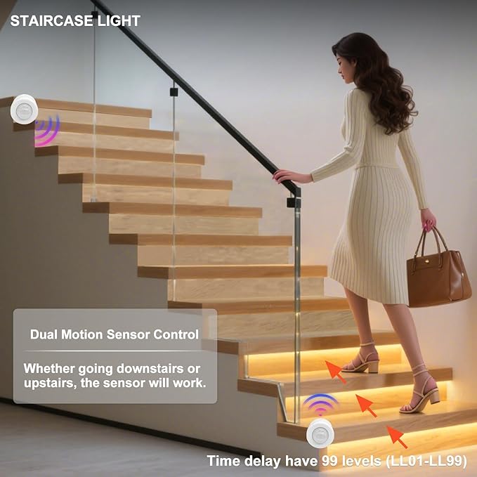 Intelligent Motion Sensor LED Stair Light Kit - Image 4