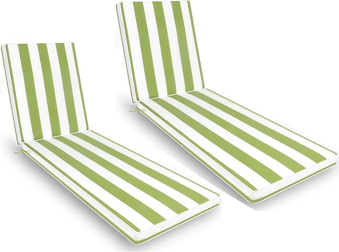 Only choice 2 Pcs Set Outdoor Lounge Chair Cushions Patio Chaise Lounge Chair by ONLYCHOICE