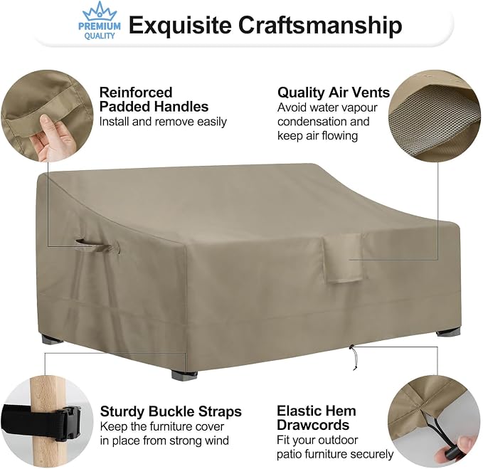 OutdoorLines Outdoor Waterproof Patio 4-Seater Couch Cover - Image 5