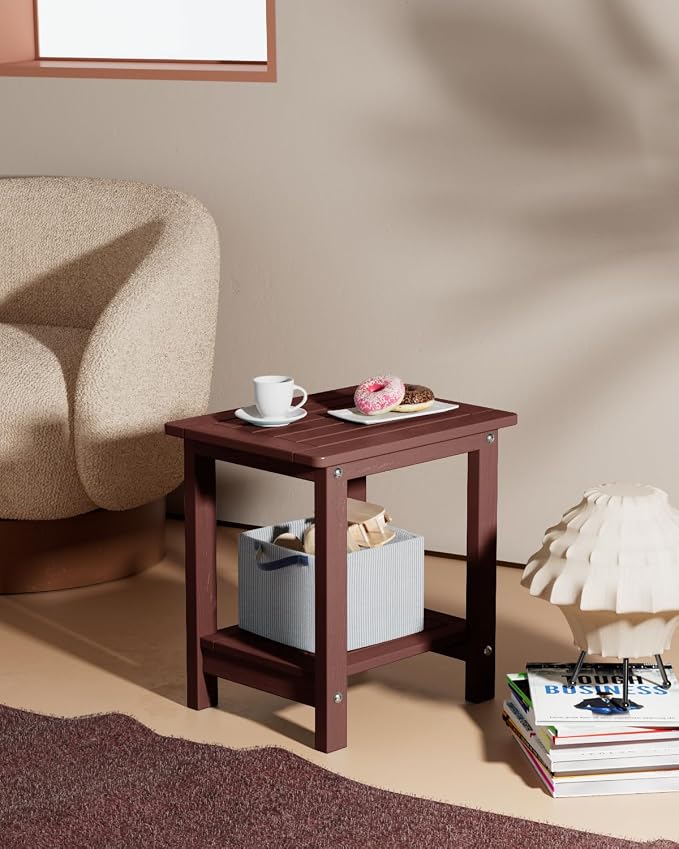 YEFU Outdoor Side Table for Patio: 16" HIPS Weather - Image 2