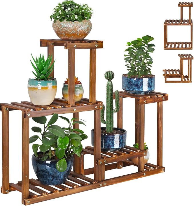Plant Stand for multiple Plants Stands Indoor Outdoor Flower Pot Stand 5 Tiers by COOGOU
