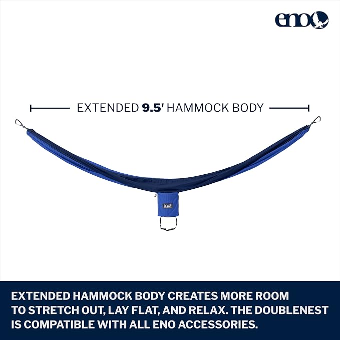 ENO, Eagles Nest Outfitters DoubleNest Lightweight Camping Hammock, 1 to 2 - Image 2