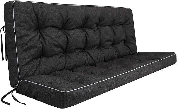 Outside Benches Cushion with Backrest, Thicken Waterproof Swing Cushions 2/3 by Unknown