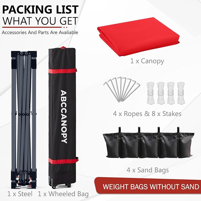 ABCCANOPY Outdoor Pop up Canopy Tent, 8x8 Instant Portable Canopy - Image 4