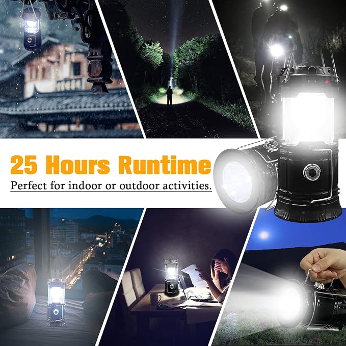 Collapsible Portable LED Camping Lantern XTAUTO Lightweight Waterproof Solar - Image 4