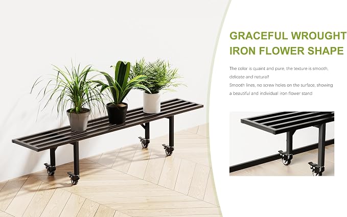 Zhongma One Tier Metal Plant Stand - Image 3