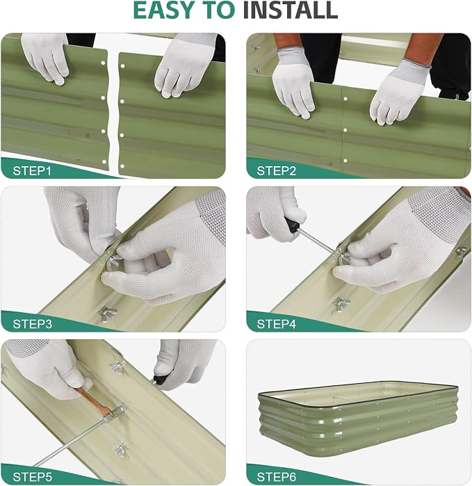 4 in 1Galvanized Raised Garden Bed - Image 9