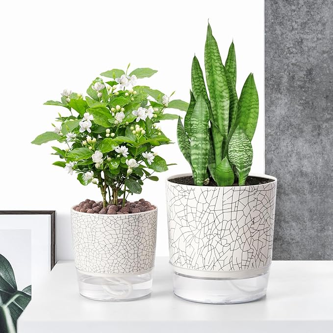 Self Watering Pots for Indoor Plants, Flower Pots, Self Watering Plant Pot-2pcs - Image 6