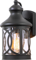 Outdoor Wall Sconce, Waterproof Exterior Light Fixture, Matte Black Porch by Laplusbelle