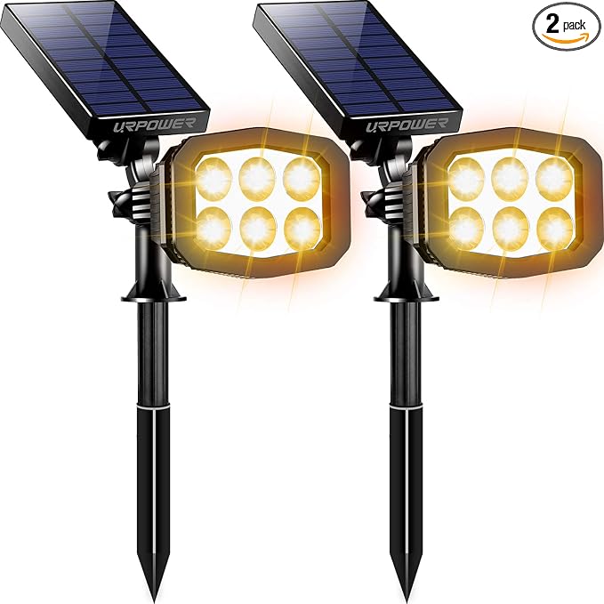 URPOWER Solar Lights Outdoor, Adjustable Solar Spot Lights Outdoor Spotlight by URPOWER