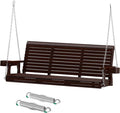 Wooden Outdoor Porch Swing, 3 Seater Front Porch Swing by Winlice