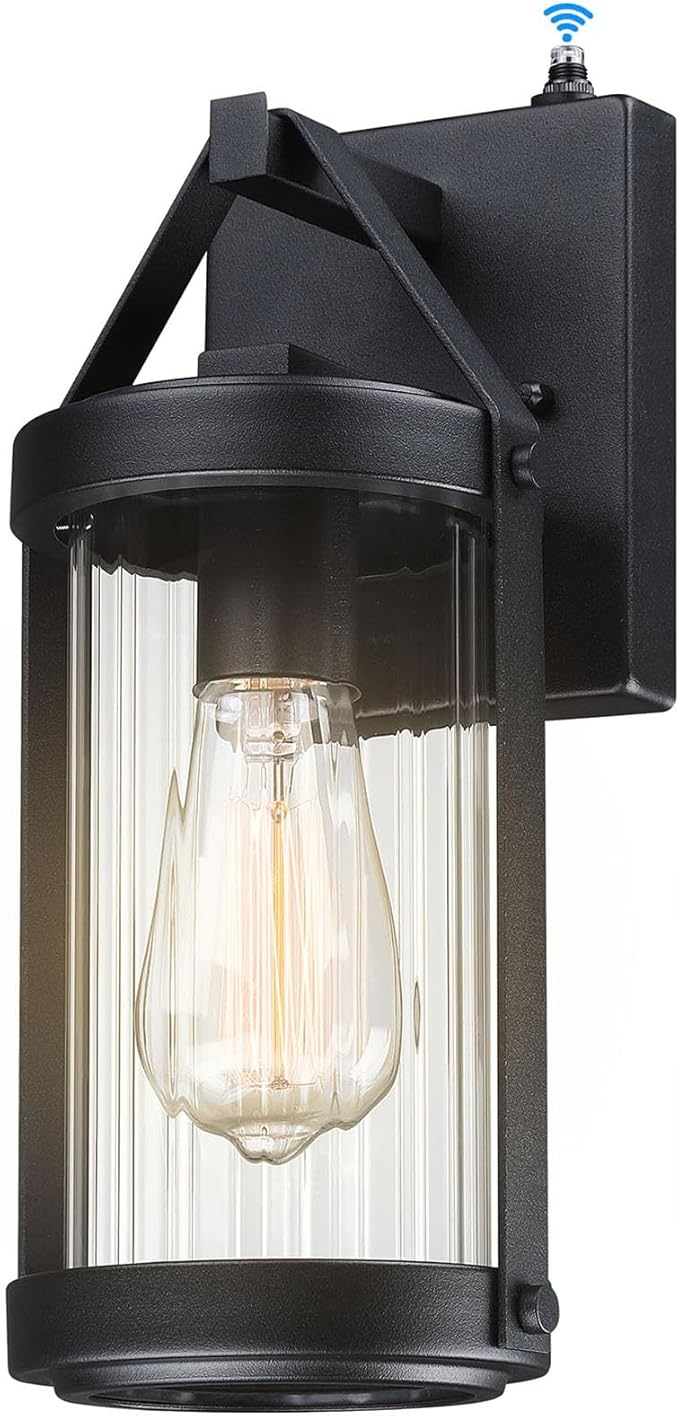 LONEDRUID Dusk to Dawn Sensor Outdoor Wall Sconce Lighting Black Exterior Porch by LONEDRUID