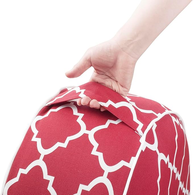 Outdoor/Indoor Inflatable Ottoman Pouf D20 xH9, All Weather Round Footstool - Image 4