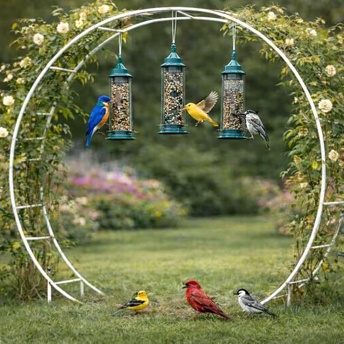 6.5 Ft Round Metal Arch Garden, Arbor - Image 2