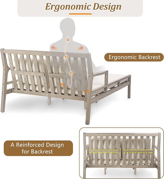 GOWE TREXM Outdoor Daybed, Patio Daybed - Image 8