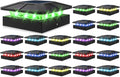 Peasur 4x4 Solar Post Cap Lights RGB Color Changing, 20 Pack Outdoor LED Fence by Peasur