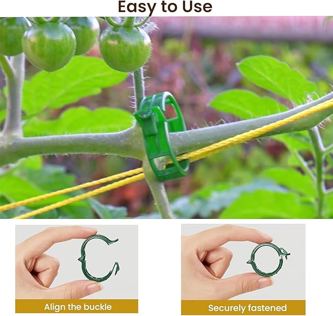 Plant Support Clips, Plastic Trellis Clips, Grape Vine Tomato Vine Vegetables - Image 4