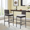 PayLessHere Outdoor Bar Stools Rattan Bar Chairs Set of 2 Wicker Bar stools by PayLessHere