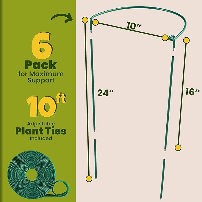 6 Pack Plant Support Stakes – Tall Plant Stakes - Image 2