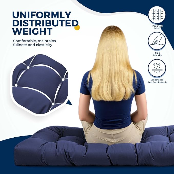Outdoor Chaise Lounge Chair Cushion 74.4 x 22 x 4.7 Inches Non-Slip Lounge - Image 5