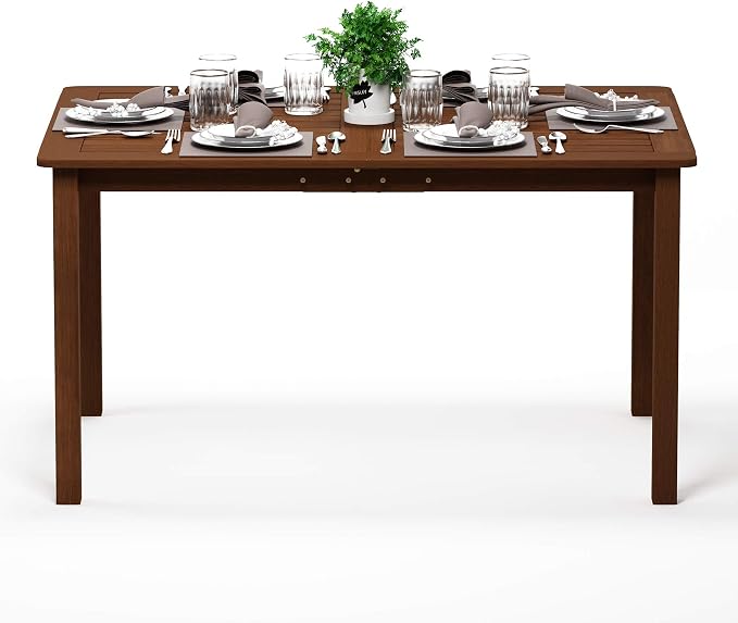 Furinno Tioman Outdoor Dining Table, Natural 35.5"D x 59.0"W x 29.0"H - Image 4