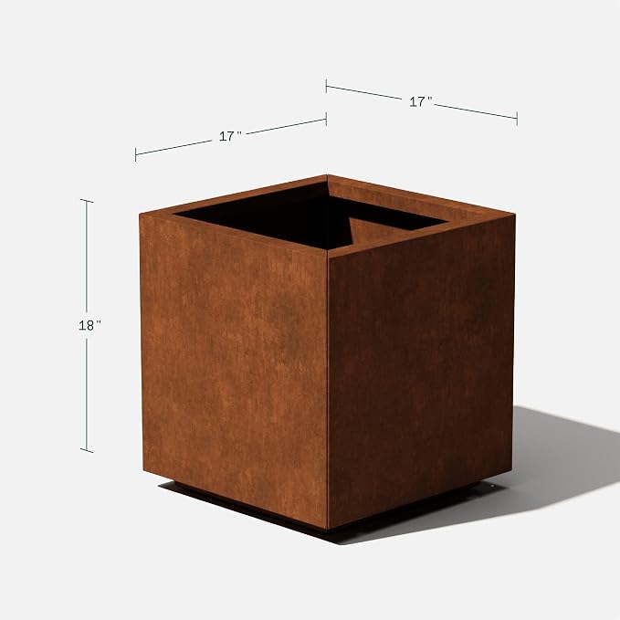 Veradek Corten Steel Series Cube Planter - Image 3