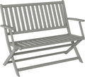 Outsunny Wood Outdoor Bench, 2-Person Foldable Patio Acacia Wood Garden Bench by Outsunny