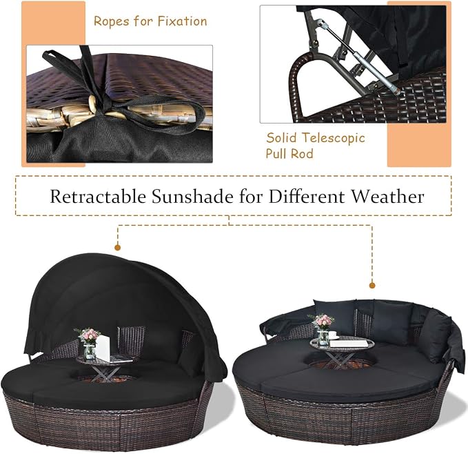 Tangkula Patio Round Daybed - Image 6