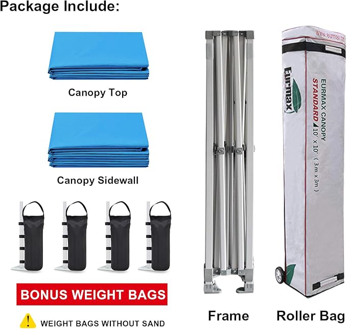Eurmax USA 10'x10' Pop-up Canopy Tent Commercial Instant Canopies - Image 8