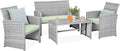 Best Choice Products 4-Piece Outdoor Wicker Patio Conversation Furniture Set by BestChoiceProducts