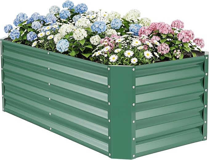 ZORMY 4×2×1.4ft Galvanized Raised Garden Bed Kit, Metal Planter Boxes Outdoor - Image 9