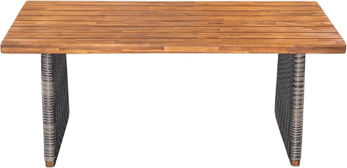 Christopher Knight Home Pasco Acacia Wood Outdoor Dining Table Set - Image 4