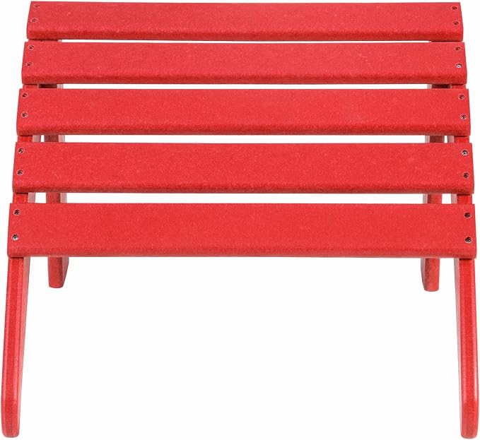WO Home Furniture Adirondack Ottoman Outdoor Patio Footrest 13.5" Inch Folding - Image 6