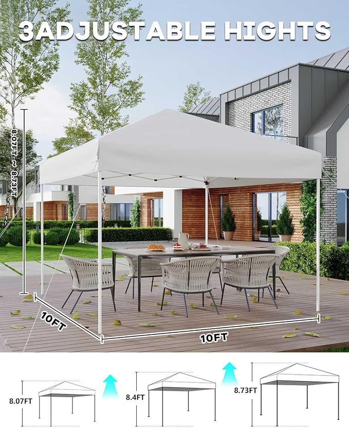 10x10 Pop Up Canopy Tent, Easy Up Canopy - Image 4