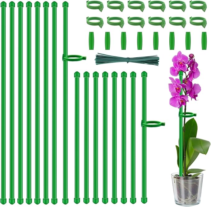 Plant Stakes, 18Inch & 11Inch Plant Support Stakes, HAINANSTRY Adjustable by HAINANSTRY