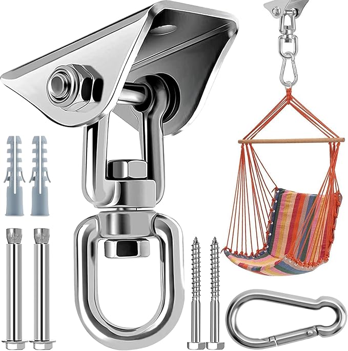 360 Rotating Hammock Hanging Kit by HYASIA