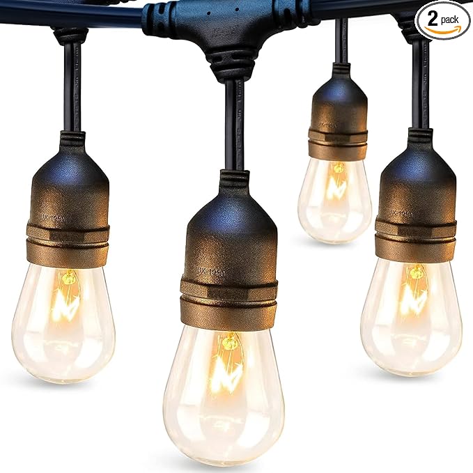 addlon 96FT Outdoor String Lights Commercial Grade Weatherproof Strand by addlon