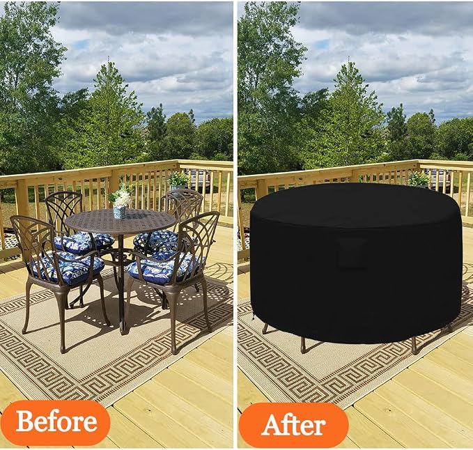 Bar Height Firepit Patio Dining Sets Cover Heavy Duty Waterproof 74 Inch Tall - Image 6