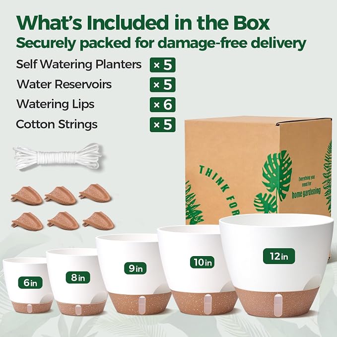 T4U 5 Pack Self Watering Pots - Image 8