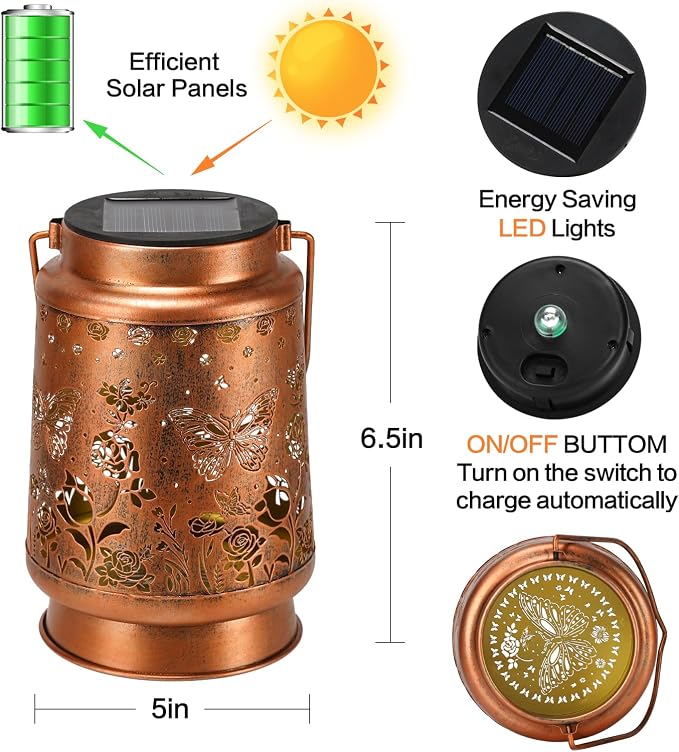 Solar Lanterns Outdoor Waterproof Garden Decor Christmas Gifts - Image 5