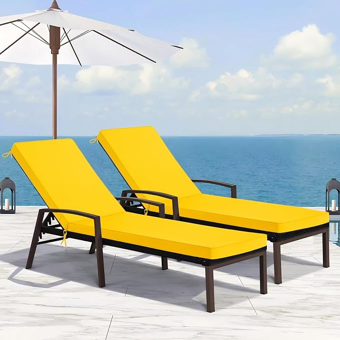 Basic Beyond Chaise Lounge Cushions Outdoor, 3-Layer Waterproof Outdoor - Image 7