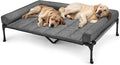 Veehoo Cooling Elevated Dog Bed Add Removable Waterproof Bolster Cushion Mat by Veehoo