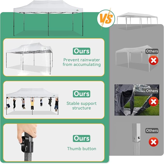 COBIZI 10x20 Heavy Duty Pop Up Canopy Tent - Image 7