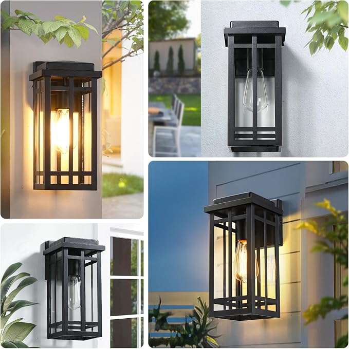 12'' Outdoor Wall Light Fixtures 2 Packs, Exterior Lighting Fixtures Wall - Image 9