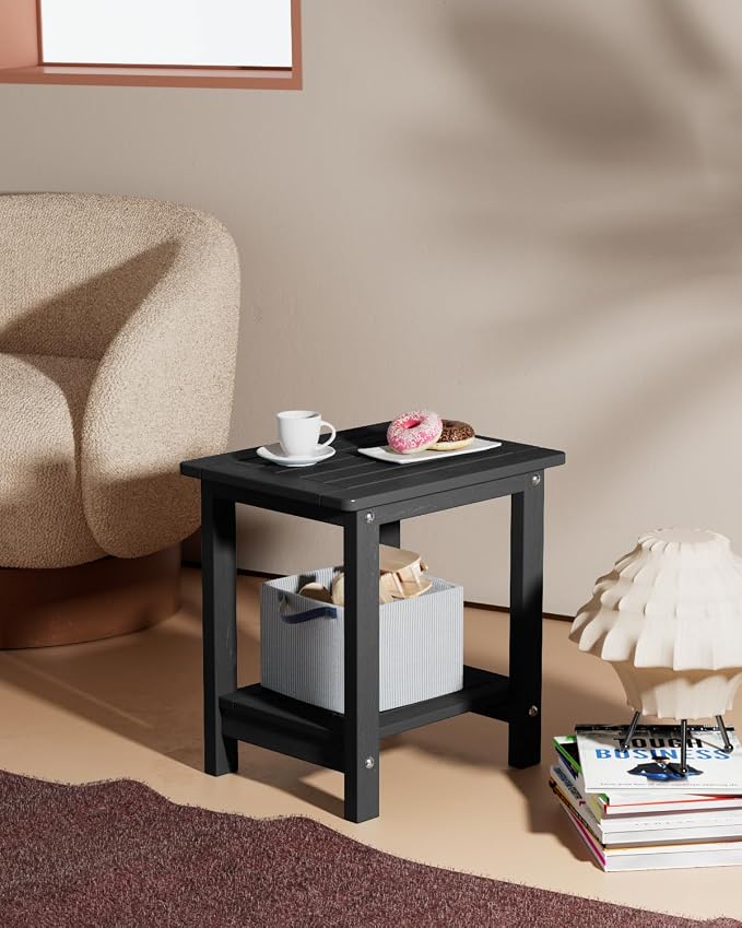 YEFU Outdoor Side Table for Patio: 16" HIPS Weather - Image 2