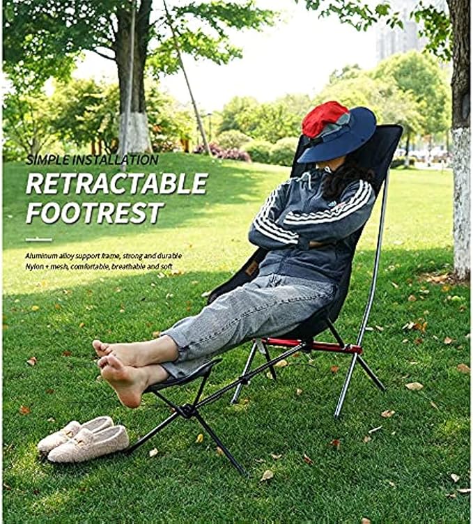 Universal Camping Chair Foot Rest Ottoman Folding Attachable Leg Rest Recliner - Image 6