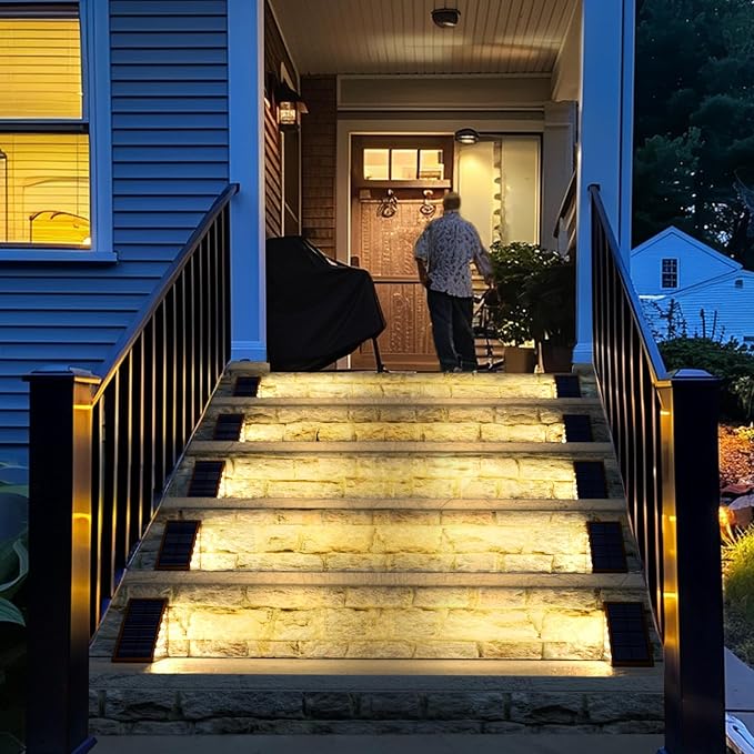 Solar Step Lights for Outside, Outdoor Deck Step Lights, Solar Outdoor Lights - Image 6